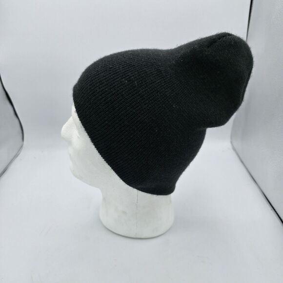 George Beanie  Adult One Size Black Knit Acrylic Blend Snow Ski Outdoors - Picture 2 of 8
